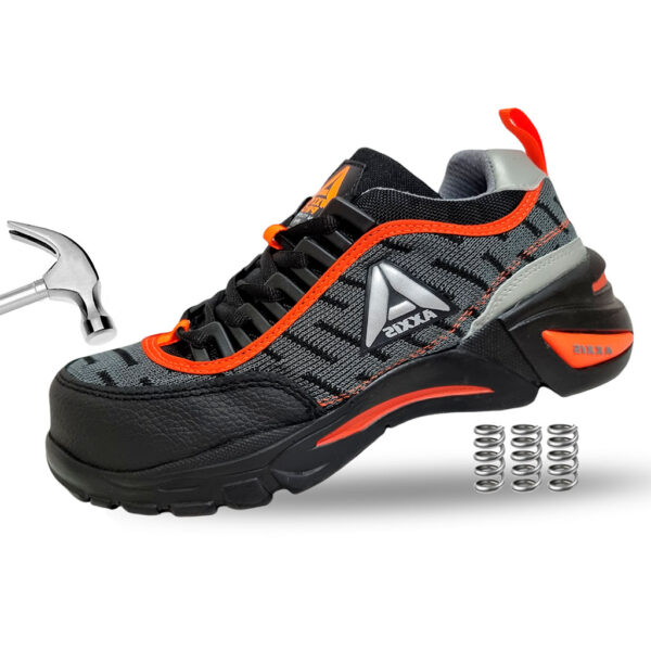 Fotografía de lado izquierdo de AXXIS 028 GRIS/NARANJA